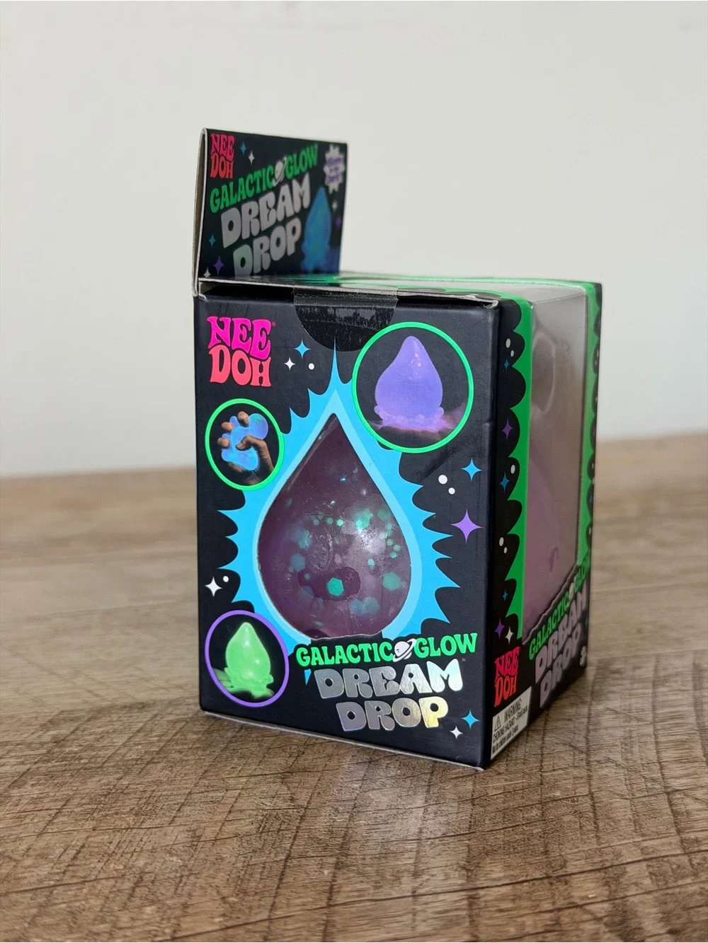 RARE Limited Edition Viral Glow In Dark NeeDoh Galactic Glow Dream Drop Squeeze